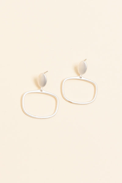 Eaton Silver Ring Drop Earrings