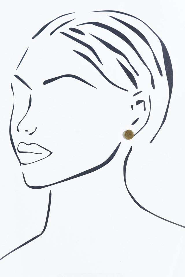 Ella Gold Stud Earrings image 2