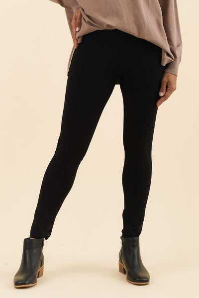 Elsa Black Winter Ponte Pants