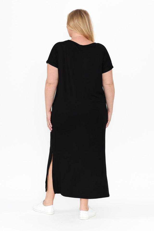 Elsie Black Bamboo Dress,Blonde model,alt text|model:Caitlin image 10