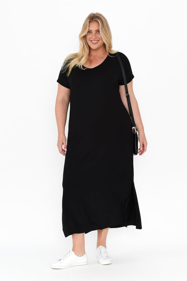 Elsie Black Bamboo Dress,Blonde model,alt text|model:Caitlin image 8