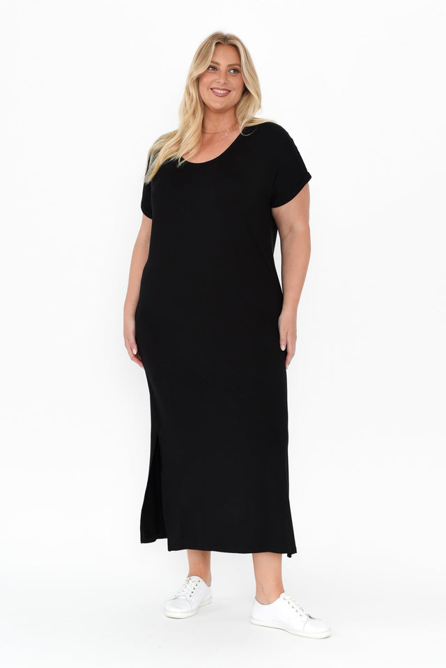 Elsie Black Bamboo Dress,Blonde model,alt text|model:Caitlin image 11