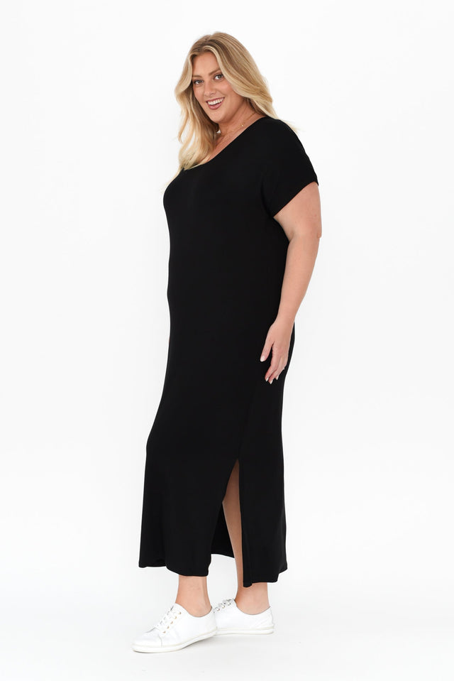 Elsie Black Bamboo Dress,Blonde model,alt text|model:Caitlin image 9