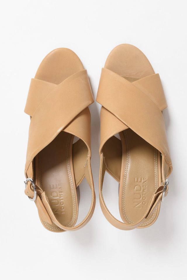 Emi Tan Leather Slingback Heel image 5