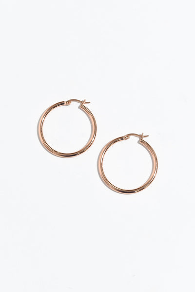 Erika Rose Gold Hoop Earrings