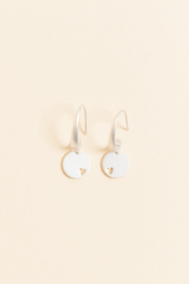 Euphoria Silver Disc Hoop Earrings image 1