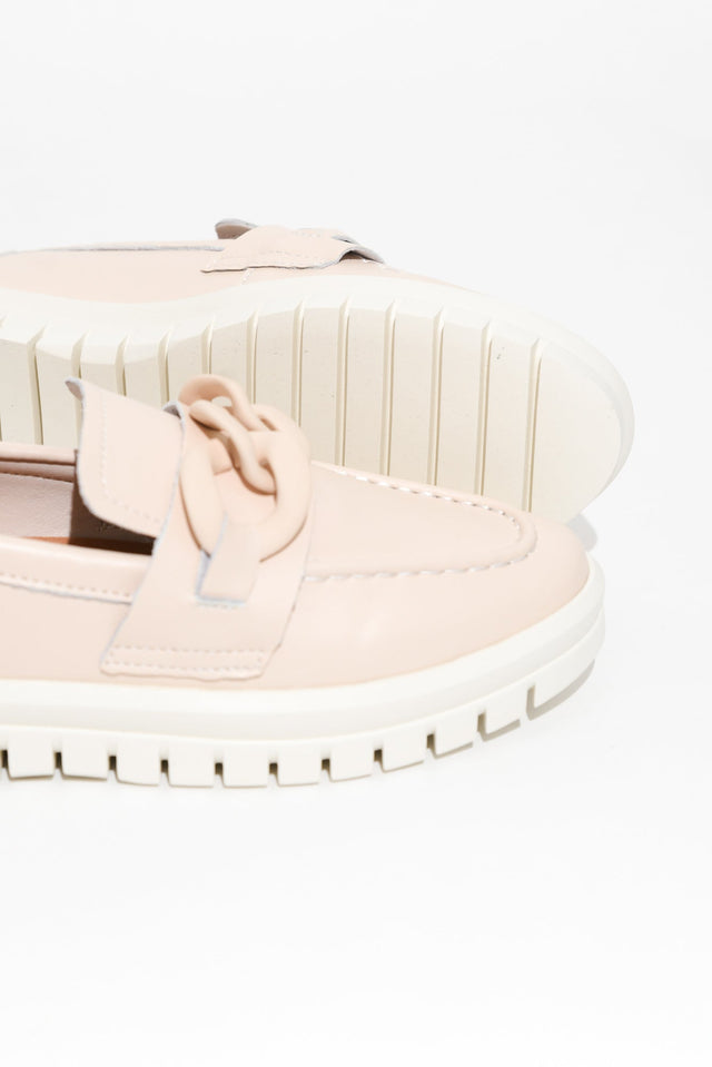 Euston Nude Leather Chain Loafer image 3