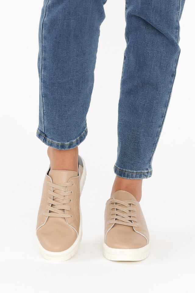 Exit Beige Leather Sneaker image 8