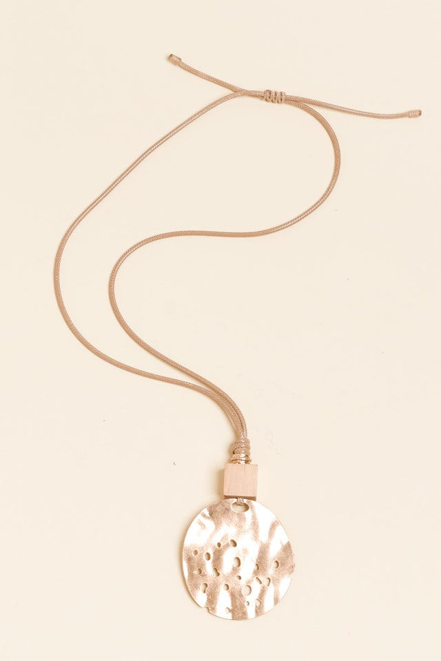 Faye Natural Disc Pendant Necklace