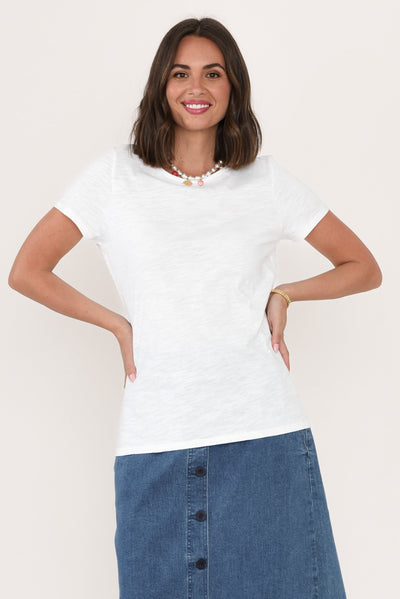 Felicity White Cotton Tee