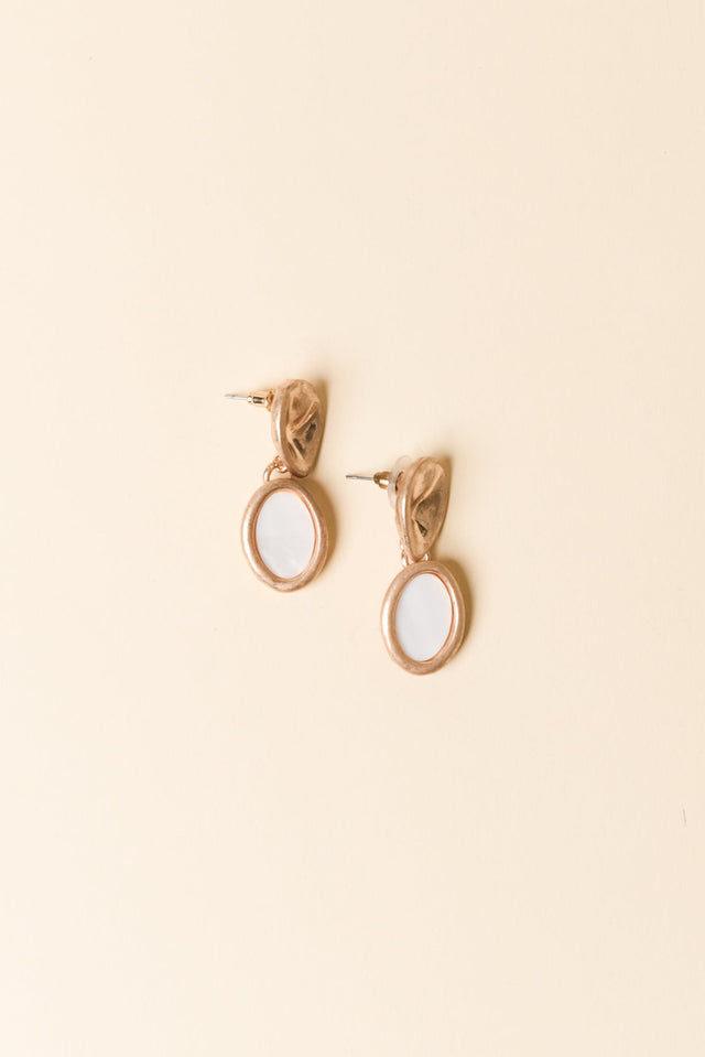 Felitia Gold Disc Drop Earrings