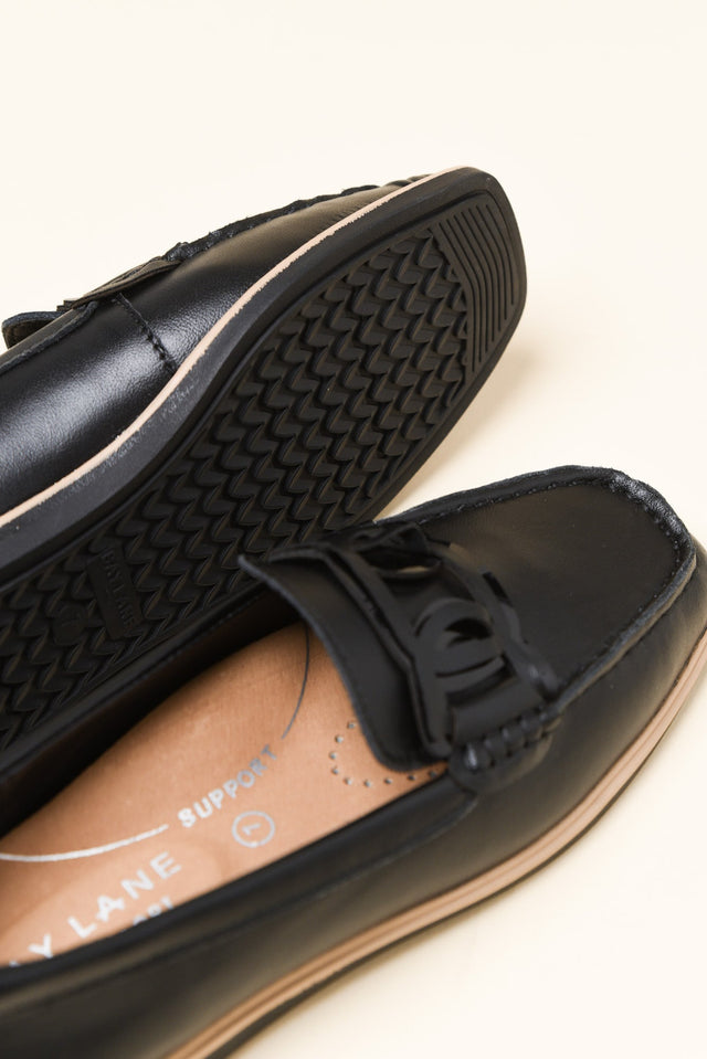 Felix Black Leather Buckle Loafer image 3
