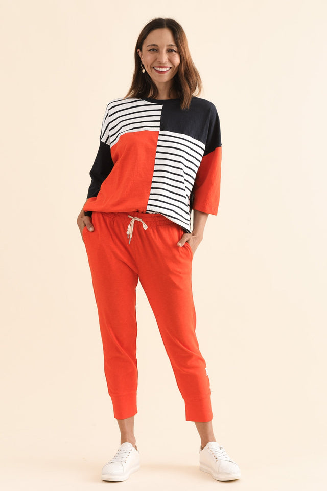 Fundamental Brunch Bright Red Cotton Sweatpants image 6