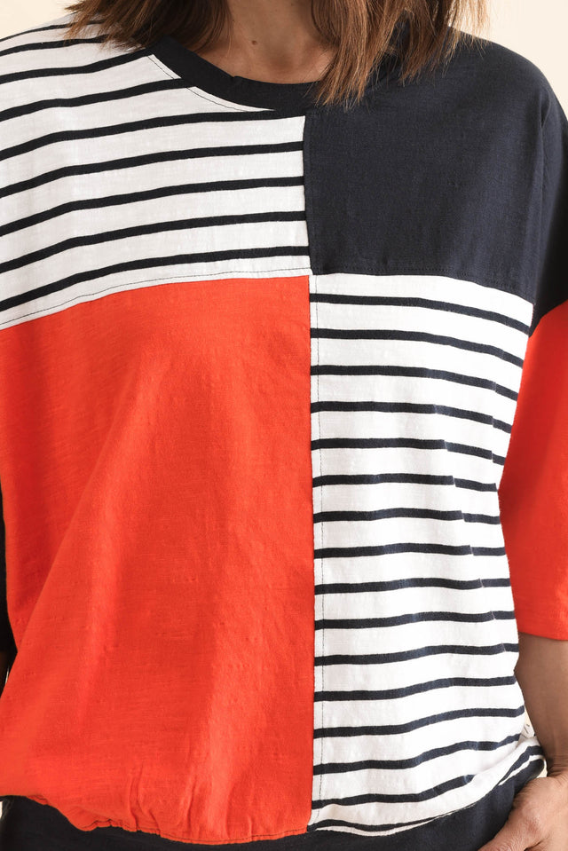 Fig Navy Contrast Cotton Sweat image 5