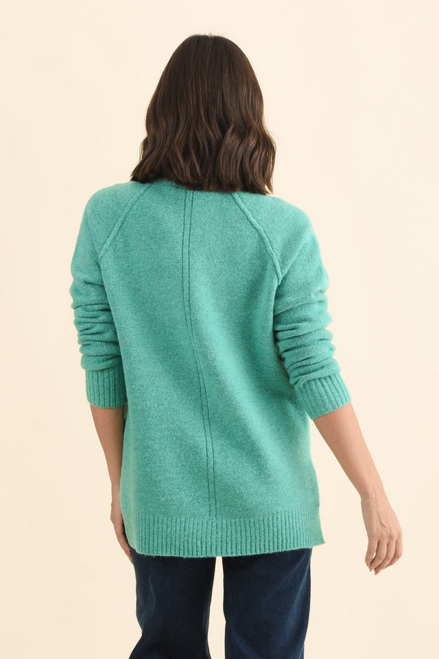 Finn Mint Knit Jumper,Brunette model,alt text|model:MJ image 5