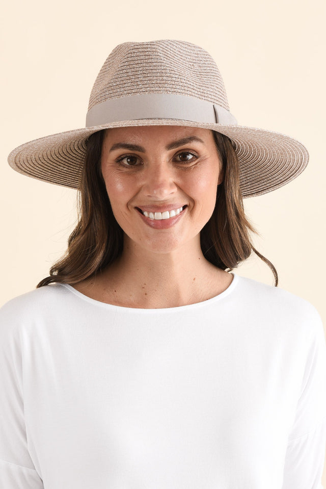 Fiona Sand Wide Brim Travel Fedora image 5
