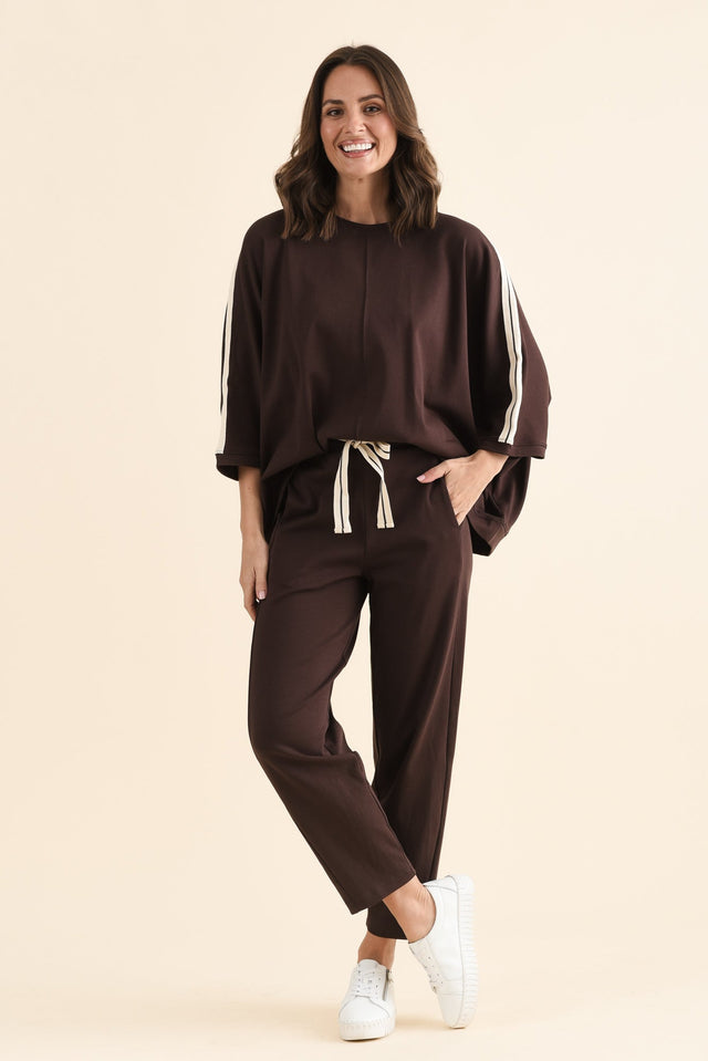 Fisher Chocolate Cotton Barrel Pants image 6