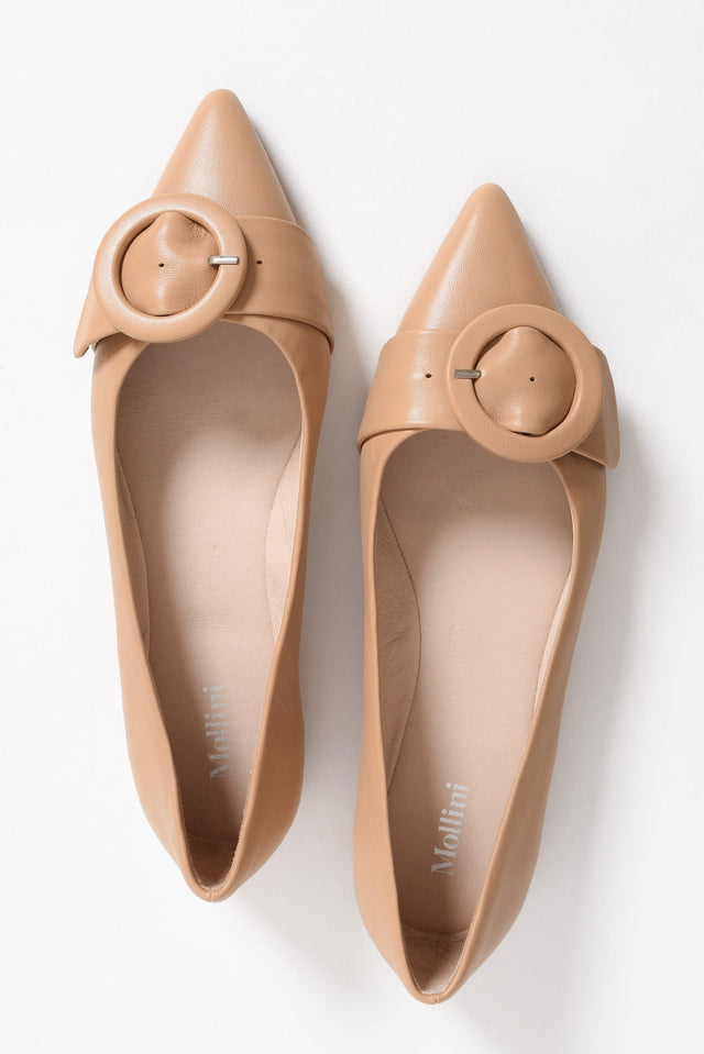 Fiv Nude Leather Buckle Loafer image 4