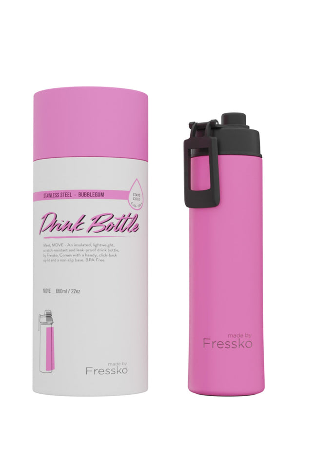 Fressko Bubblegum 660ml Stainless Steel Water Bottle image 2