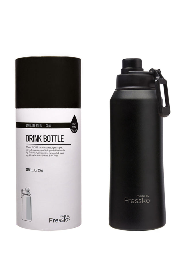 Fressko Coal 1L Stainless Steel Water Bottle