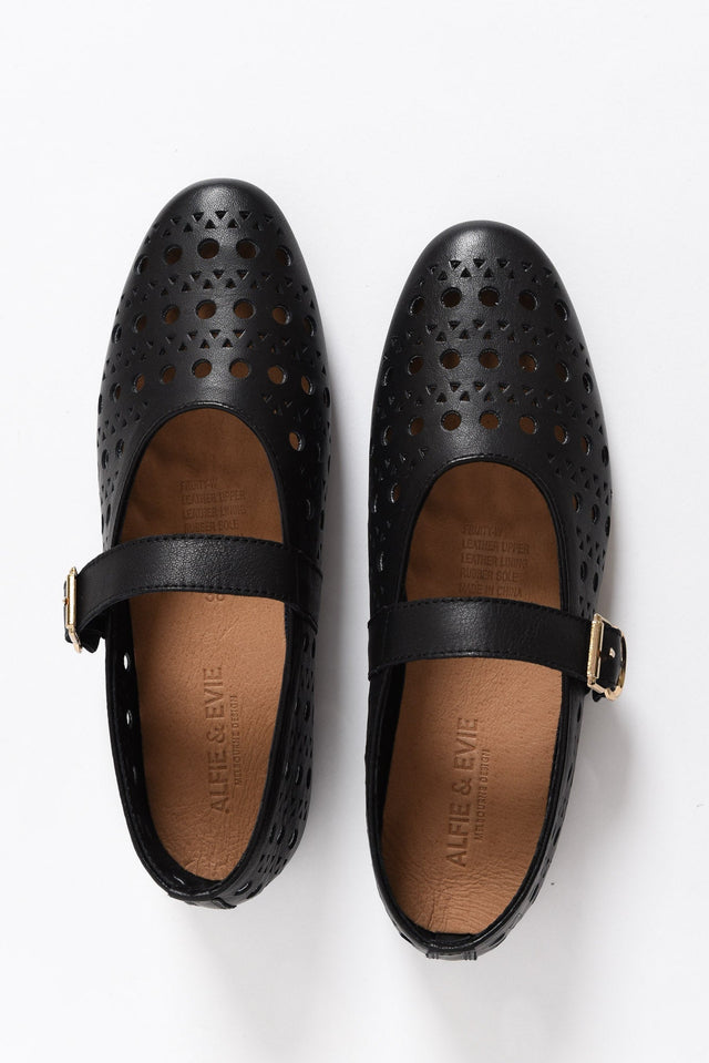 Fruity Black Leather Ballet Flat image 4