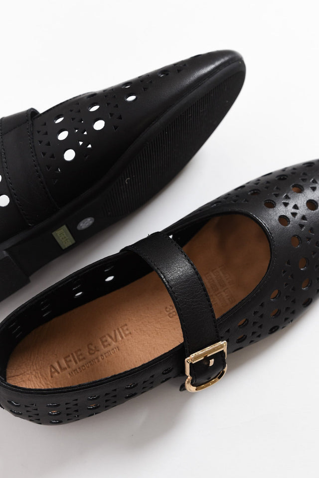Fruity Black Leather Ballet Flat image 3