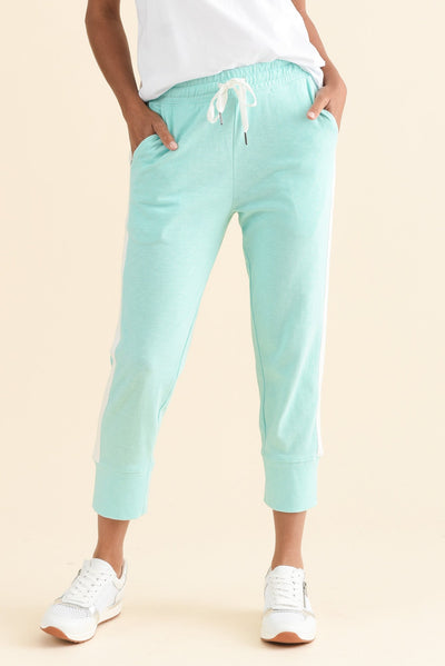 Fundamental Brunch Aqua Trim Cotton Sweatpants