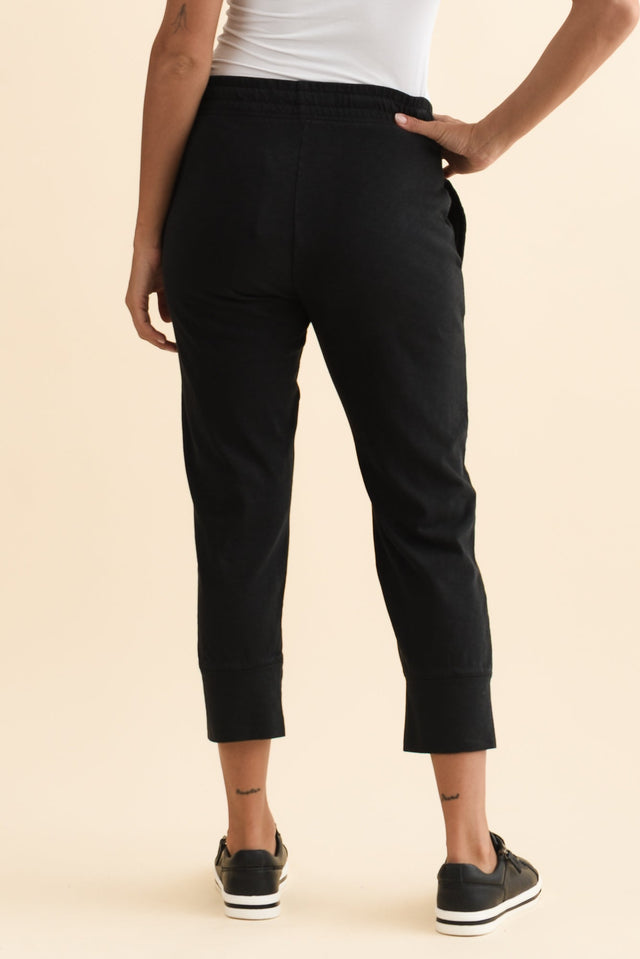 Fundamental Brunch Black Cotton Sweatpants,Brunette model,alt text|model:Brontie image 6