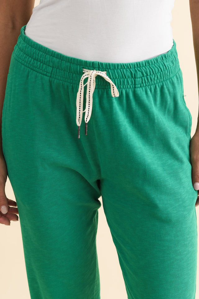 Fundamental Brunch Forest Green Cotton Sweatpants,Brunette model,alt text|model:Brontie image 6