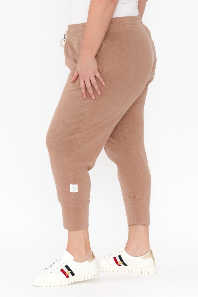 Fundamental Brunch Mocha Cotton Sweatpants,Blonde model,alt text|model:Caitlin image 11