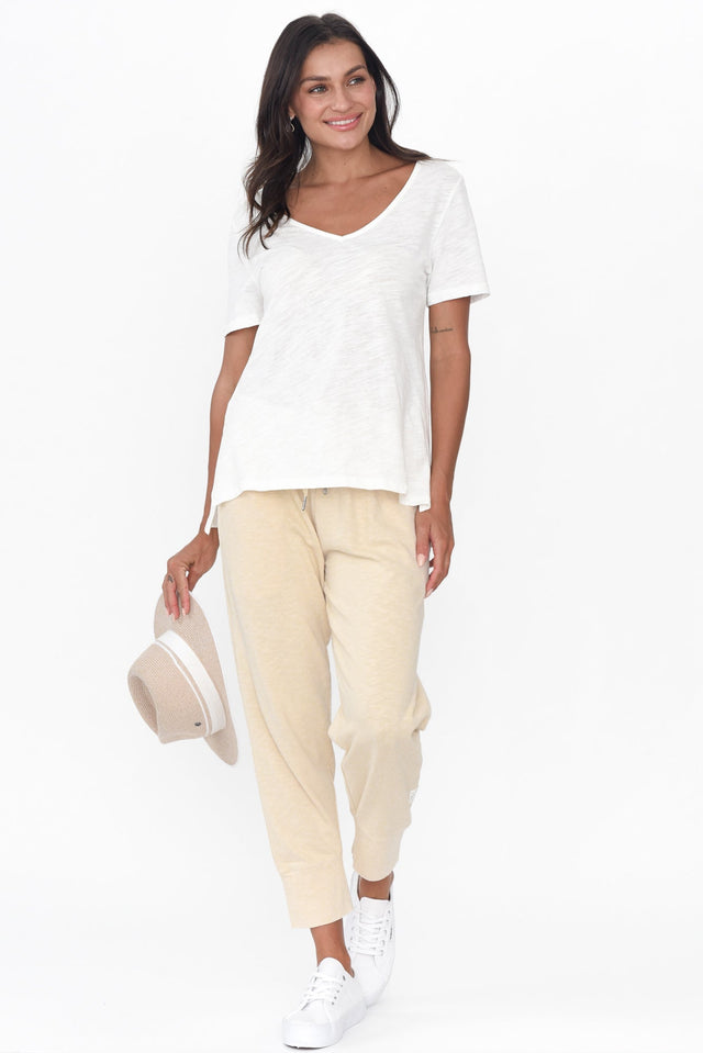 Fundamental Brunch Natural Cotton Sweatpants,Brunette model,alt text|model:Brontie image 3