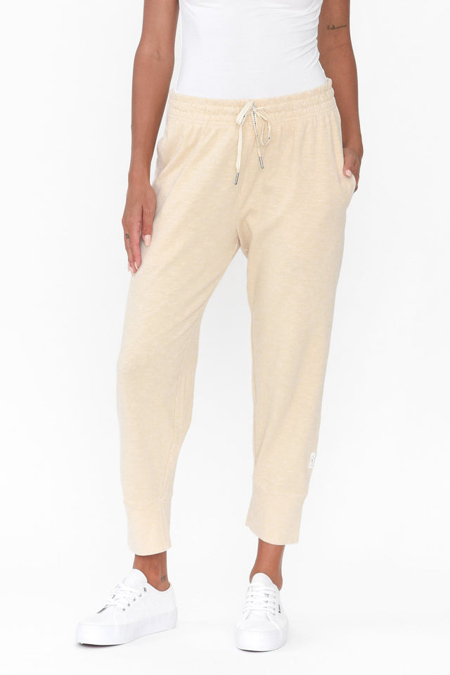 Fundamental Brunch Natural Cotton Sweatpants,Brunette model,alt text|model:Brontie image 1