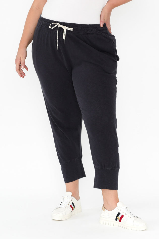 Fundamental Brunch Navy Cotton Sweatpants,Blonde model,plus-size,curve-basics,curve-bottoms,plus-size-Pants,plus-size-basic-bottoms,alt text|model:Caitlin image 10