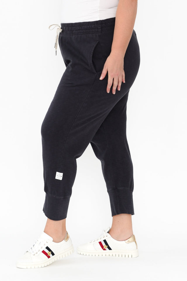 Fundamental Brunch Navy Cotton Sweatpants,Blonde model,alt text|model:Caitlin image 12