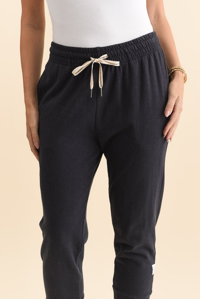 Fundamental Brunch Navy Cotton Sweatpants,Brunette model,alt text|model:MJ image 7