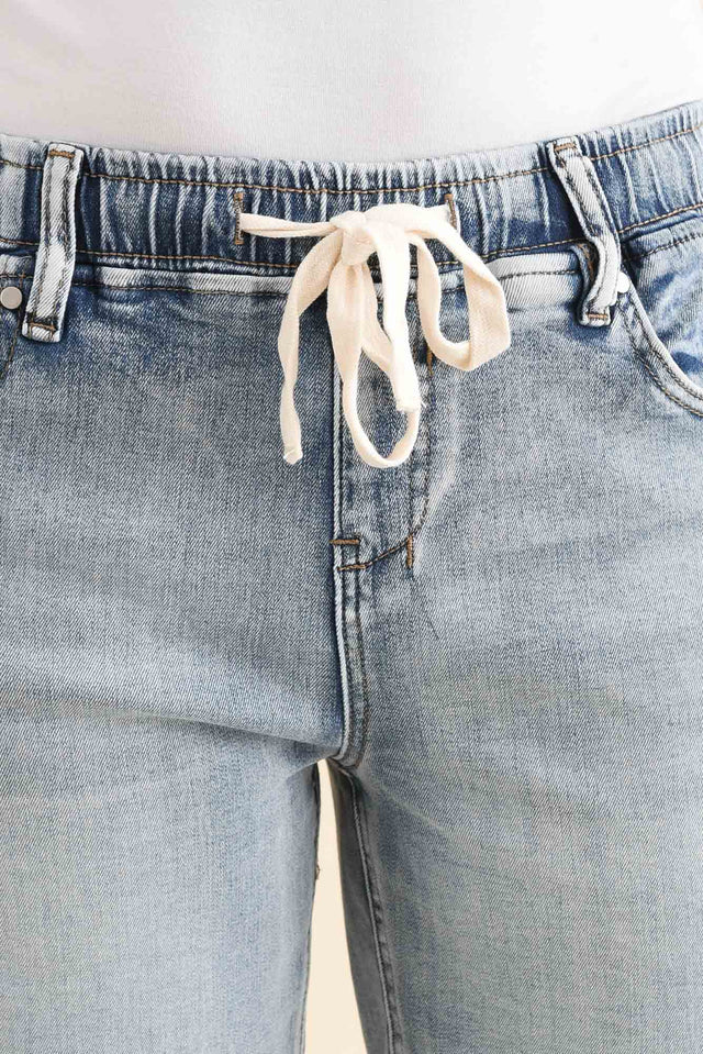 Gabby Mid Blue Denim Bermuda Shorts image 6