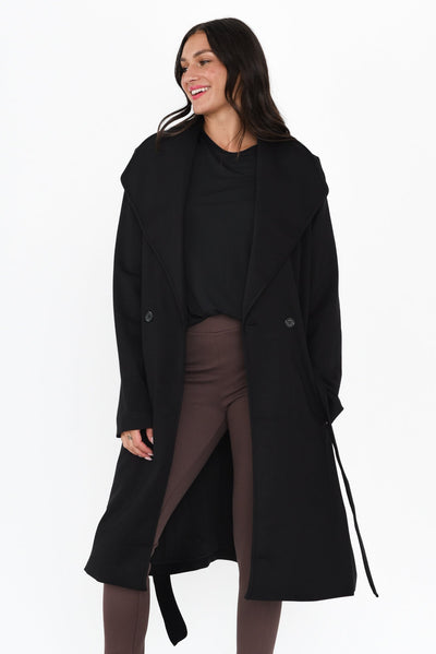 Gabriel Black Collared Coat