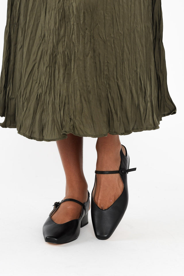 Gleam Black Leather Slingback Shoe image 6