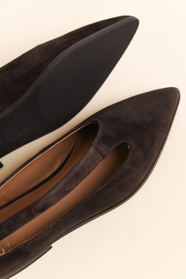 Kip Chocolate Suede Flat image 3