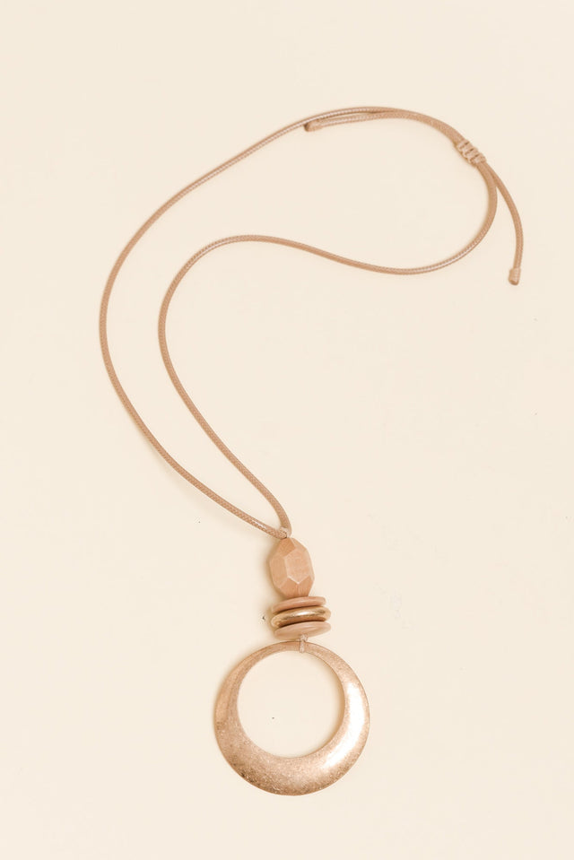 Gracie Natural Circle Pendant Necklace