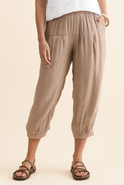 Harden Beige Cotton Blend Pants