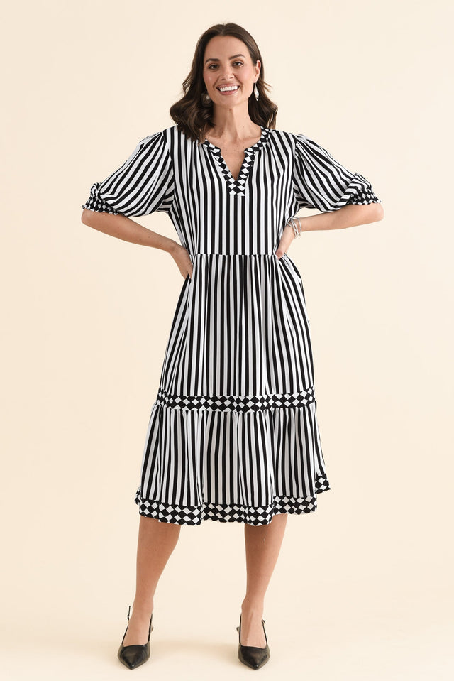Harlequin Black Stripe Pocket Dress image 2
