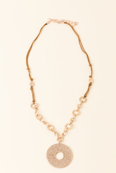 Haruko Gold Disc Pendant Necklace
