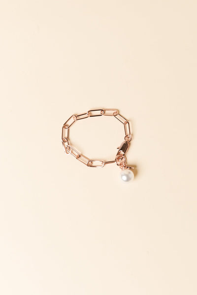 Hayley Rose Gold Pearl Bracelet