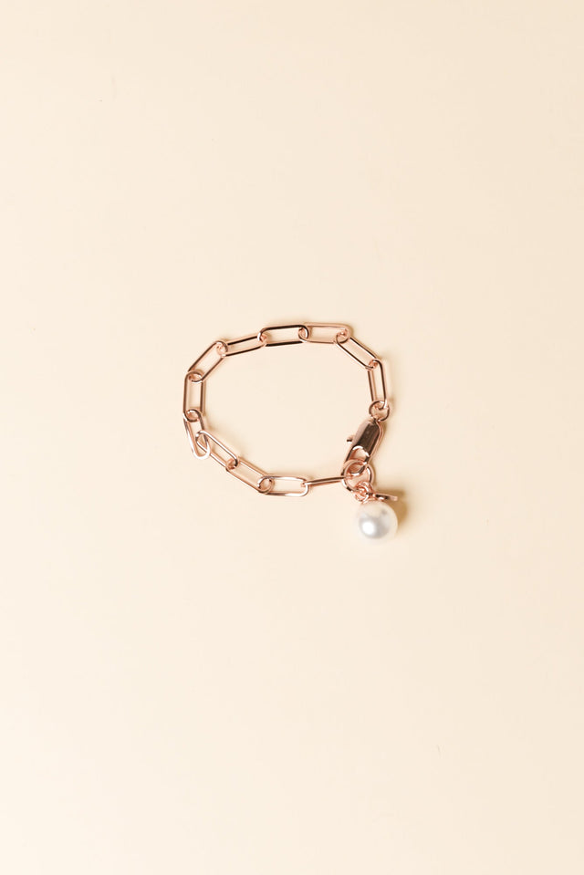 Hayley Rose Gold Pearl Bracelet