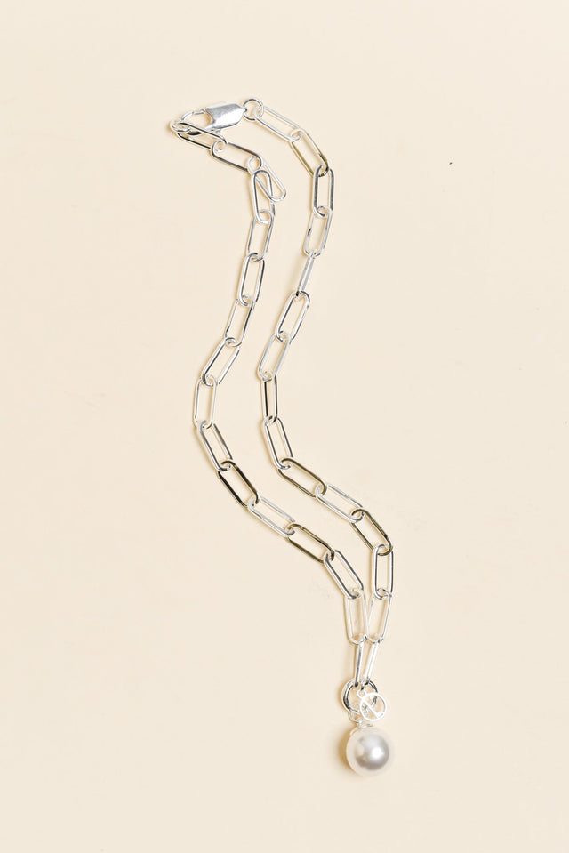 Hayley Silver Pearl Pendant Necklace