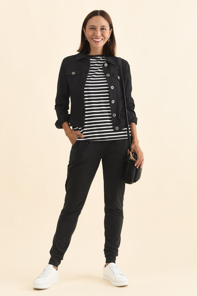 Heidi Black Cuffed Jogger Pants