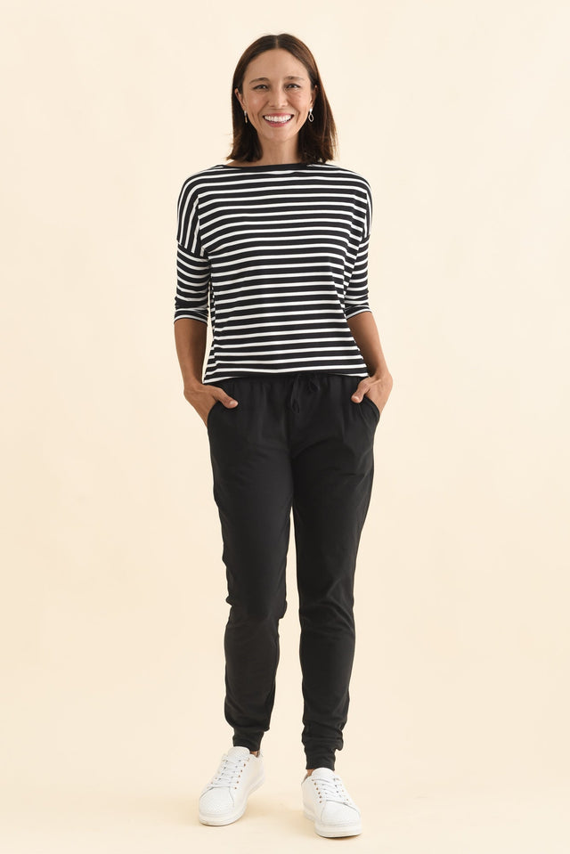 Heidi Black Cuffed Jogger Pants image 6
