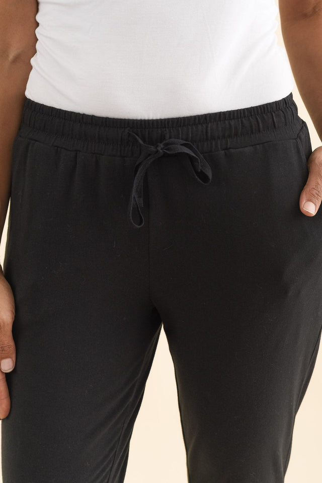 Heidi Black Cuffed Jogger Pants image 5