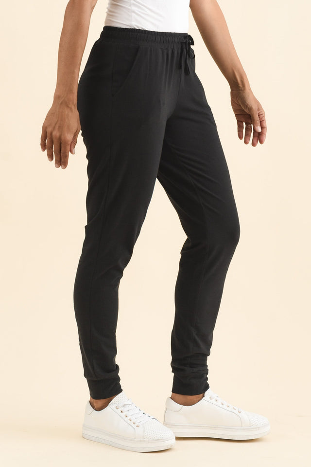 Heidi Black Cuffed Jogger Pants image 3
